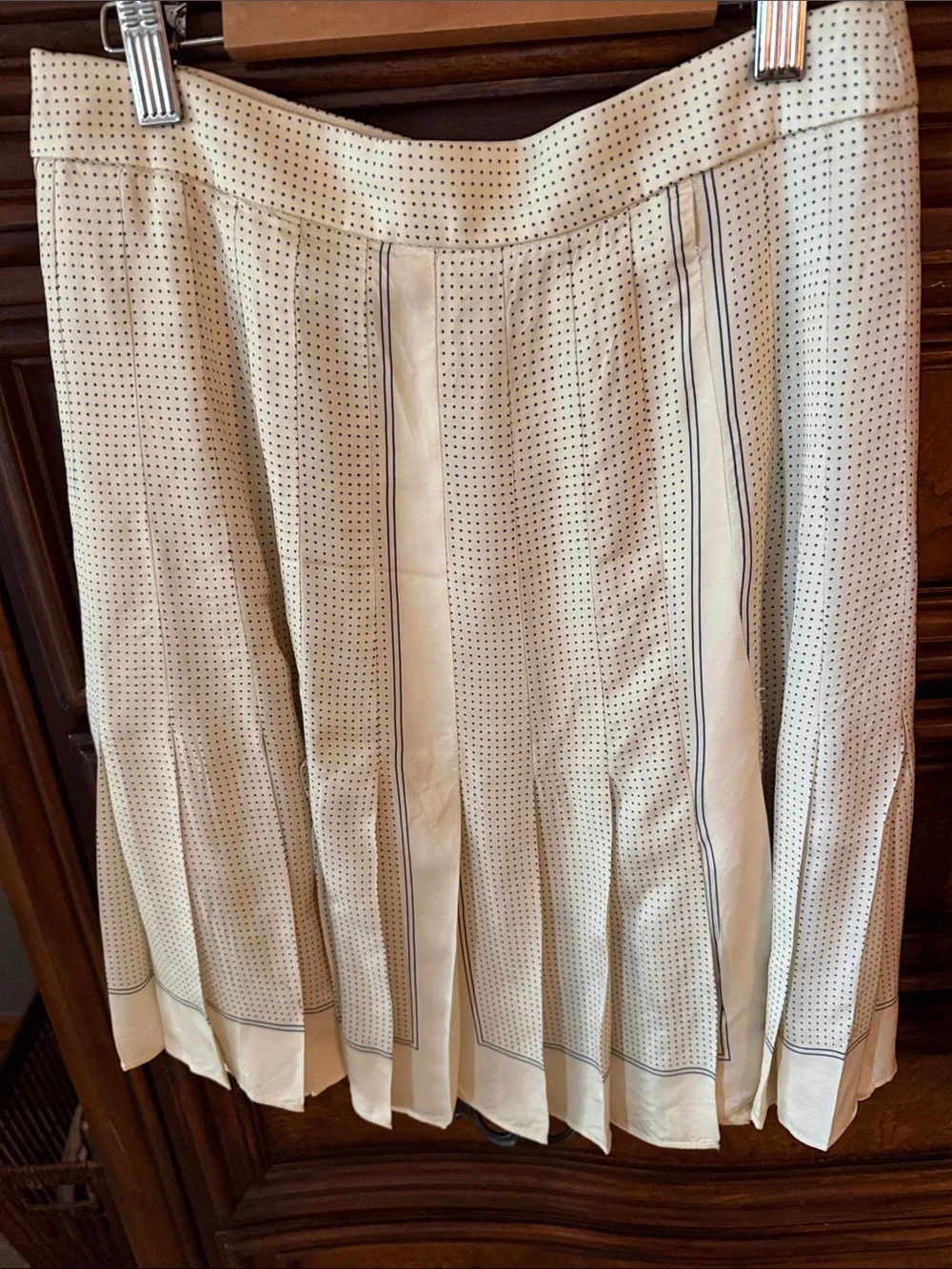 Pleated silk J Crew skirt